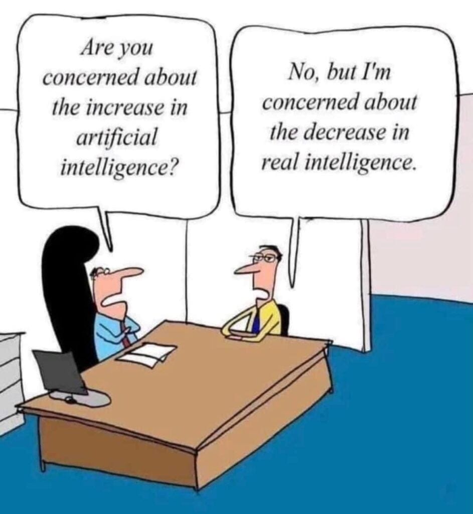 Joke About Human Intelligence vs. Artificial Intelligence