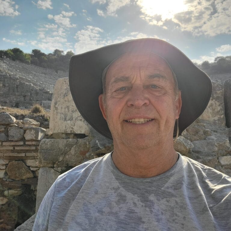 Sweating In 90 Degree Heat. Ephesus, Turkey.