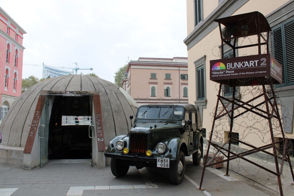 Entrance To Underground Albanian Bunker, Now a Museum Called " Bunk'Art2"