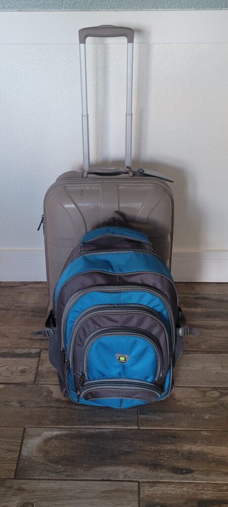 My Total Belongings in a Backpack And Carry-on Bag