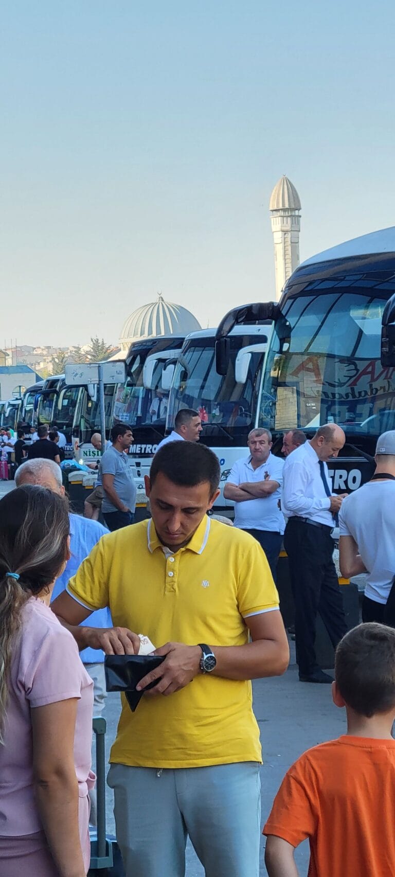 The Busy Bus Station In Istanbul, Turkey