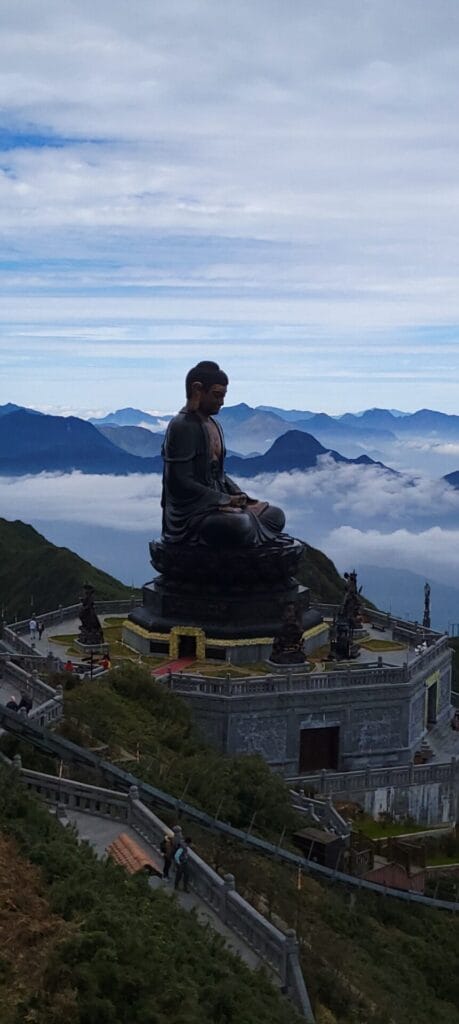 Statue of Buddha on Mountain. Sa Pa Vietnam