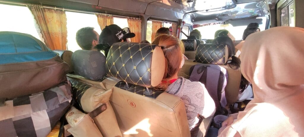 An Over Crowded Mini-Bus In Vietnam